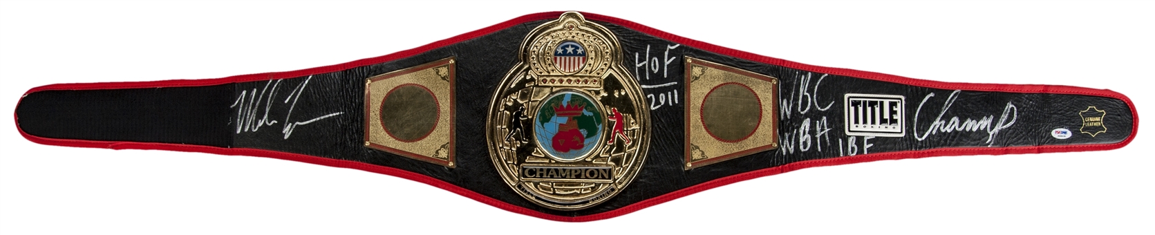 Mike Tyson Signed & Inscribed Boxing Belt (PSA/DNA)